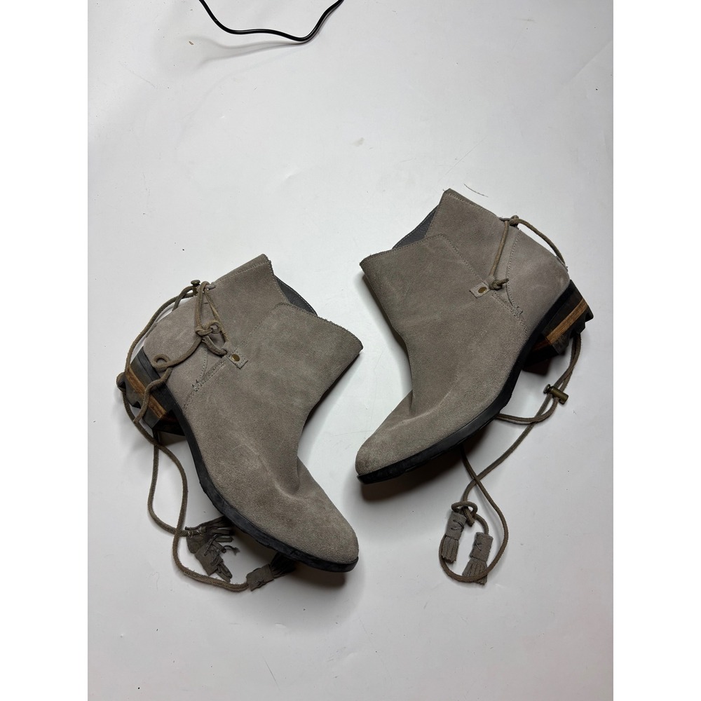 Sorel Major Low Quarry Grey Suede Tassel Ankle Boots Womens‎ 9.5 NL2682-005 SEE